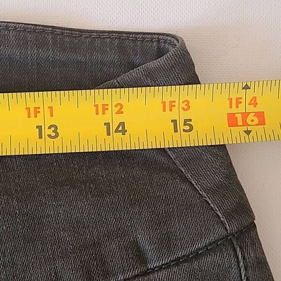 Lisette L Montreal Womens Charcoal Gray Embroidered Crystal Hem Denim Jeans - Picture 6 of 16